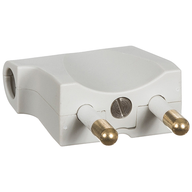 Stikprop Flad uden Jord Vinkel V1 Lysegrå