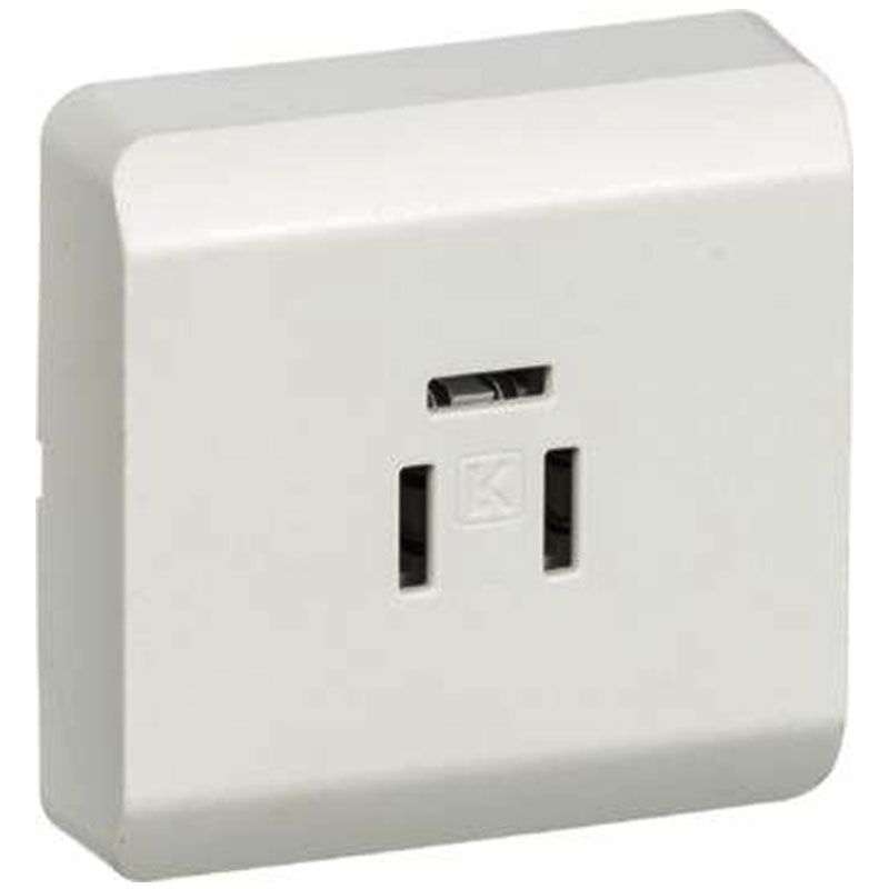 Opus 66 3P udvendig telefonudtag lysegrå