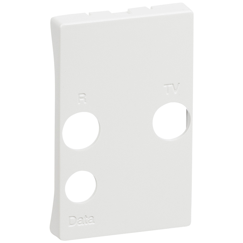 Afdækning TV / R / SAT T2 hvid