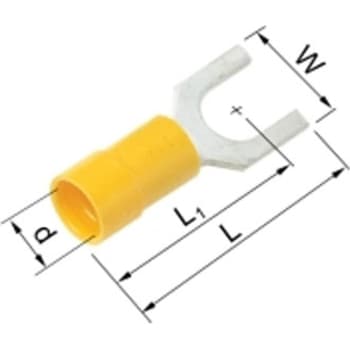 Isolerede Gaffelkabelsko gul 4-6 mm² M5 A4653G