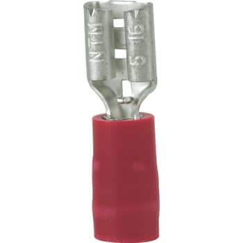 ISO. SPADEMUFFE 0,5-1,5MM² 4,8X0,5 RØD
