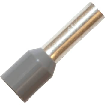 ISO. TERMINALRØR 4MM² L10 GRÅ