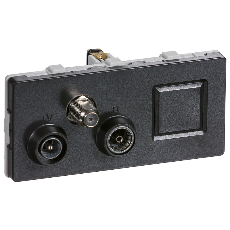 LK antenneudtag TV/R/SAT/RJ45 slutdåse TD372 - KG