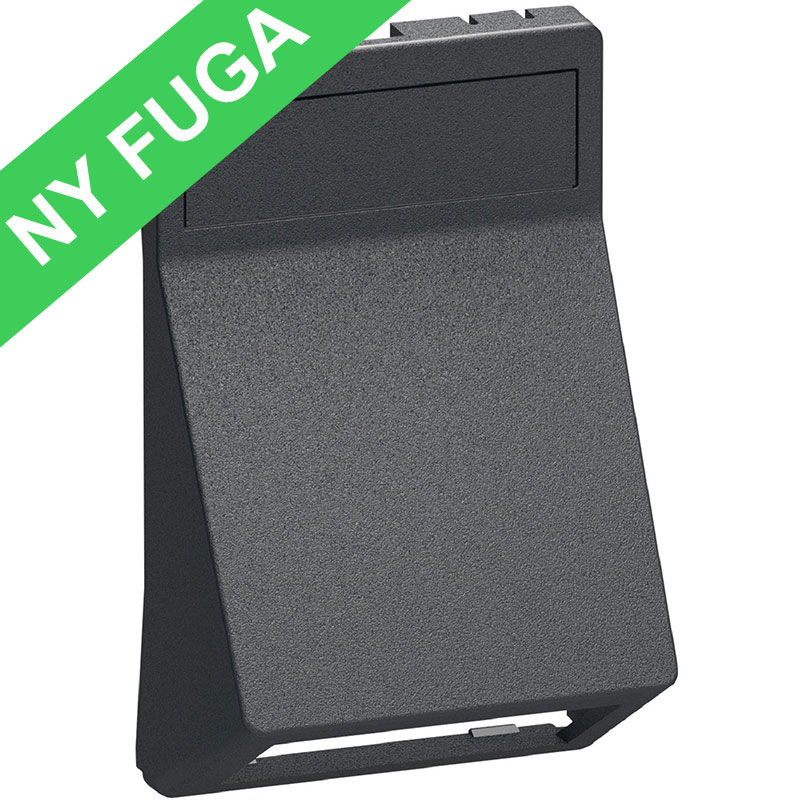 Fuga afdækning til 2xActassi RJ45 skrå 1½m koksgrå