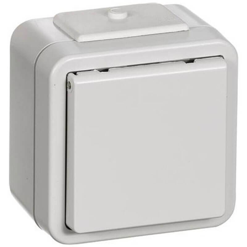 Opus® 73 stikkontakt 2 polet med jord lysegrå