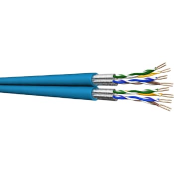 Datakabel U/FTP Kat.6A 2x4P AWG23 dual LSHF blå T500