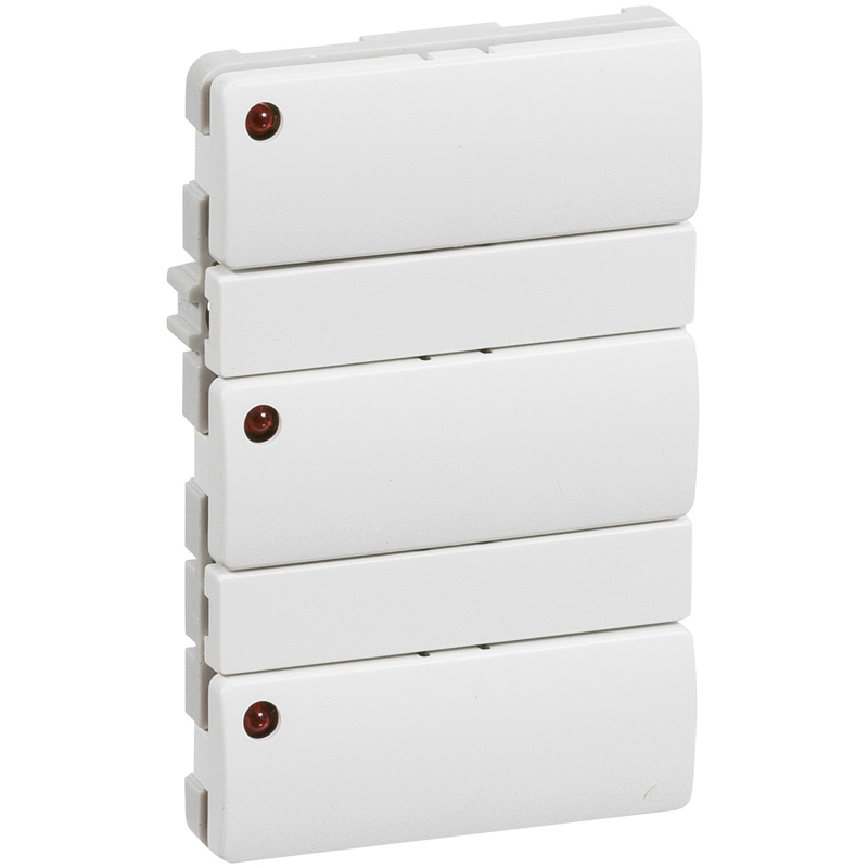 Fuga Svagstrømstryk 6 slutte og 3 lysdiode hvid