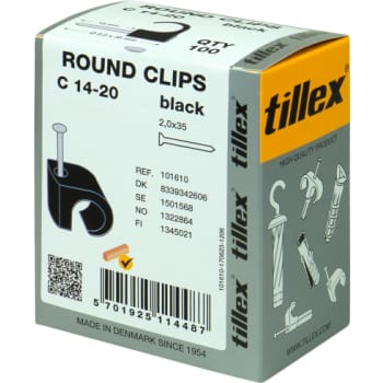 Clips 14-20/35 mm sort (100)