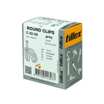 Clips 22-26/45 mm grå (50)
