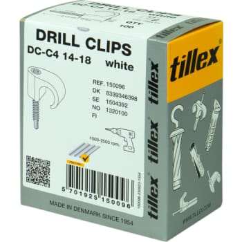 Drill Clips DC-C4 14-18, PH2, 4,8 x 40 mm, hvid (100)
