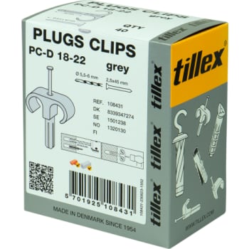 PLUGS CLIPS DOBBELT PC-D 18-22 GRÅ