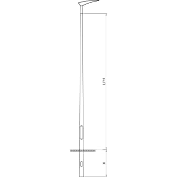 Konisk Mast LPH 5,0M for nedgravning og topmontage, Ø60