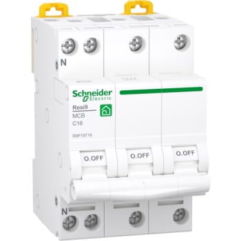 Resi9 Automatsikring XP MCB 3P+N C 16A 6kA, 54 mm, R9P19716