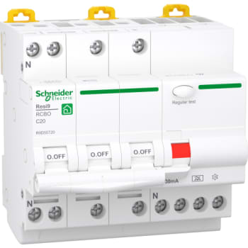 Resi9 XP RCBO/kombiafbryder 3PN C-karakteristik 20A 6kA 30mA klasse A 90mm