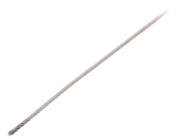 Stålwire - Ø2mm, 7x7 A4 rustfri stål (10m)