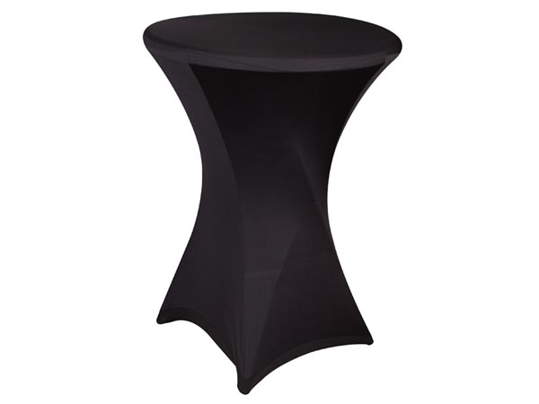 Strækdug til høj cafébord - Ø80 x 110cm, Sort