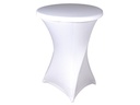 Strækdug til høj cafébord - Ø80 x 110cm, Hvid