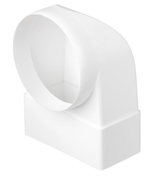 Rund til rektangulær (vinklet) - Ø55m til 97mm