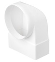 Rund til rektangulær (vinklet) - Ø55m til 97mm