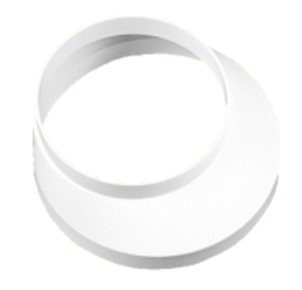 Rund reduktionsstykke - Ø160/Ø125mm, Hvid