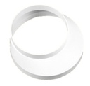 Rund reduktionsstykke - Ø160/Ø125mm, Hvid