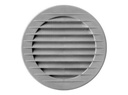 Rund ventilationsrist - Ø100mm, Grå
