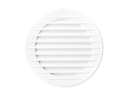 Rund ventilationsrist, ABS plast - Ø150mm, Hvid