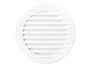 Rund ventilationsrist, ABS plast - Ø125mm, Hvid