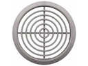 Rund møbel-ventilationsrist - Ø70mm, Grå