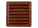 Kvadratisk ventilationsrist - Ø100, 170x170x11,5mm, Brun