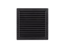 Kvadratisk ventilationsrist - Ø100, 170x170x11,5mm, Grafit