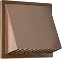 Vægrist med hætte - 170x170mm, Ø100mm, Brun