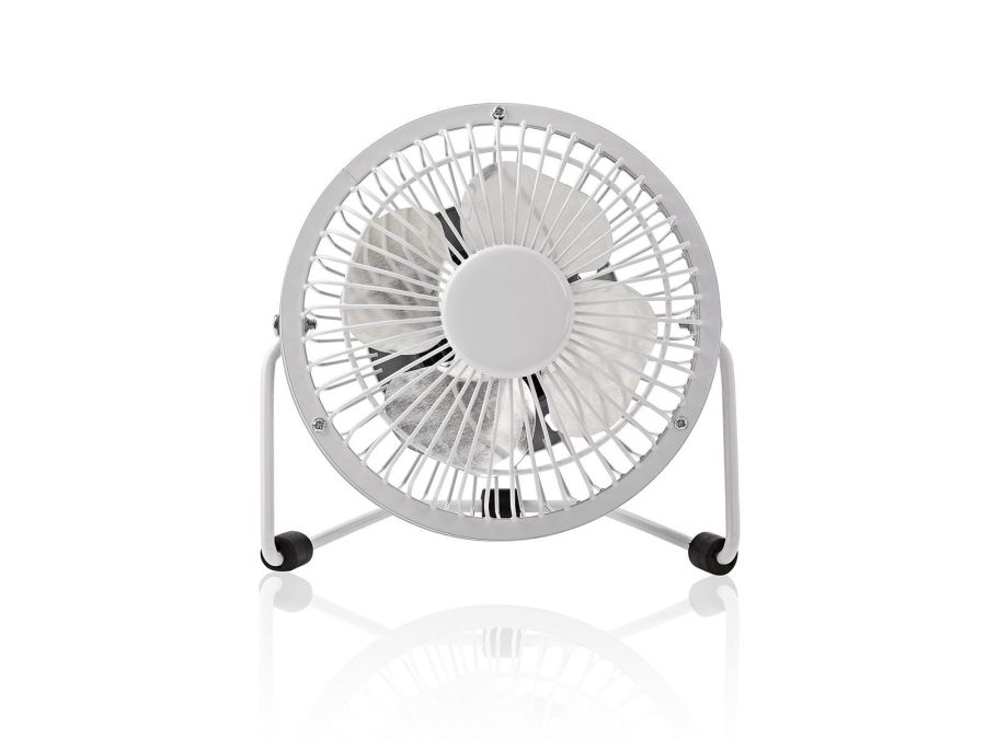 Miniventilator - Ø10cm, USB, Hvid