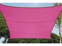 Kvadratisk solsejl - 3,6 x 3,6m FUCHSIA