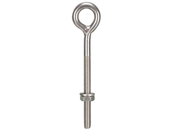 Rustfri stål øjebolt m. møtrik - M8, 130mm (længde)