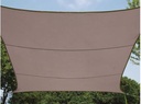 Rektangulært solsejl - 2 x 3m, VARM GRÅ