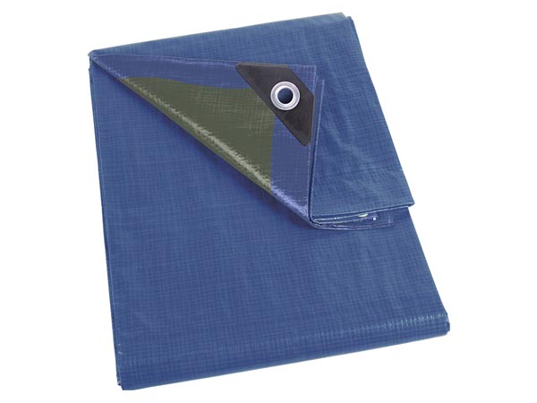 Presenning - 2x4m, 70g/m² letvægt, Blå/grøn