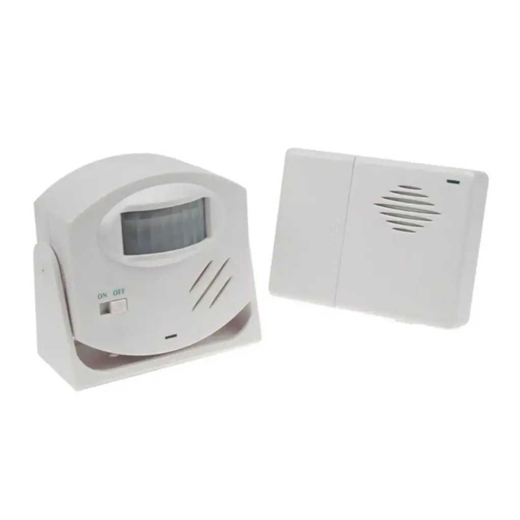 Dørklokke m. PIR detektor (10m rækkevidde, 2 ringetoner)