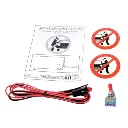 Snydealarm - Blinkende 12Vdc lampe m. on/off kontakt