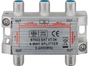 TV/FM/SAT antennesplitter - 4 vejs 5-2450MHz (til F stik)