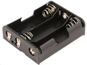 Batteriholder til 3xAA bat. (m. loddeflige)