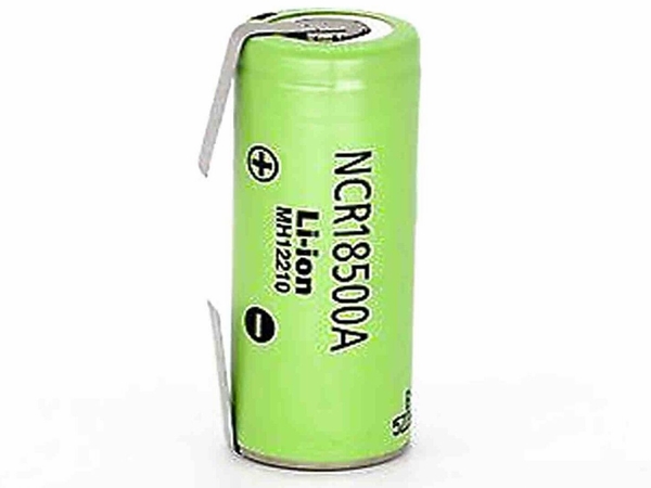 18500 LiION batteri - 3,6V / 2000mAh, m. flige (18x50mm)