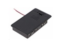 Batteriholder til 6xAA bat. lukket (m. ledning)