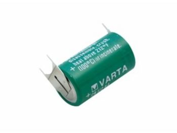 CR1/2AA Lithium batteri - 3V / 950mAh, m. 3 printben