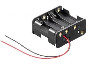 Batteriholder til 8xAA bat. (m. ledning)