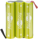 3xNiMH AAA batteripakke - 3,6V 800mAh m. flige
