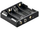 Batteriholder til 4xAA bat. (m. knapterminaler)