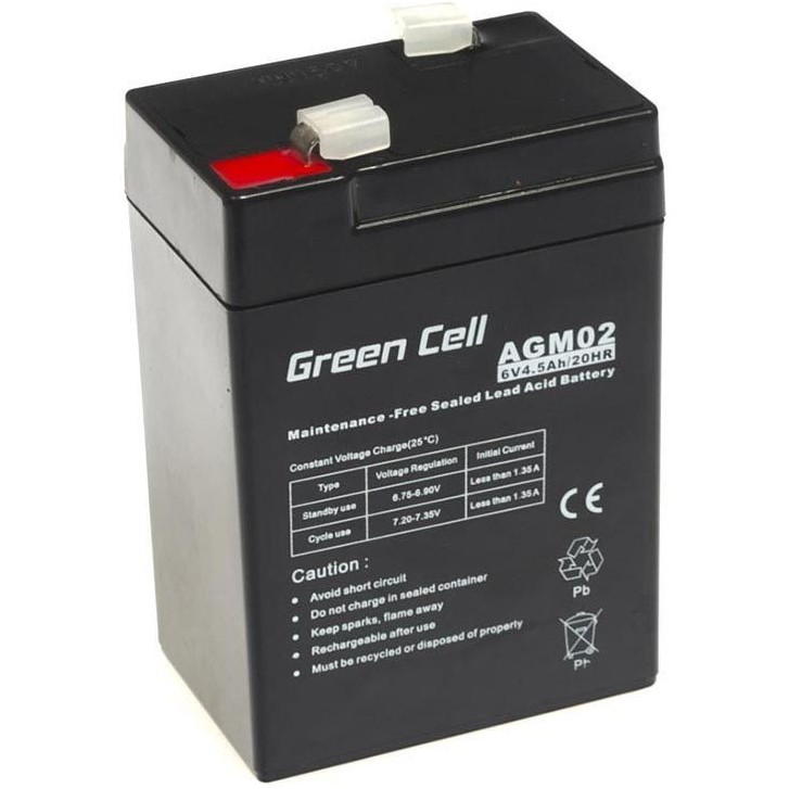 Blybatteri - 6V / 4,5Ah LC-R064R5P VDS (Panasonic)