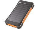 Powerbank m. solcelle og lygte - 8.000mAh, Sort