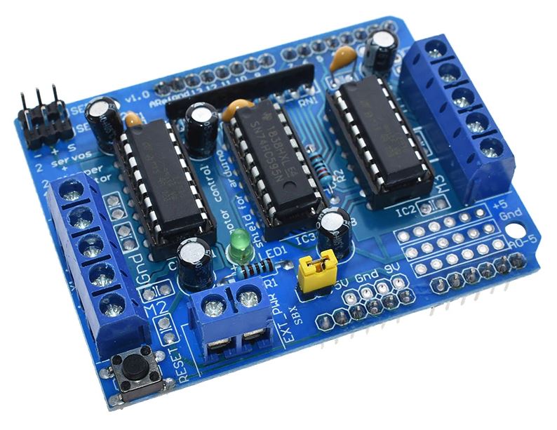 Motor/Stepper/Servo Shield til Arduino® - v1.0 (L293D)
